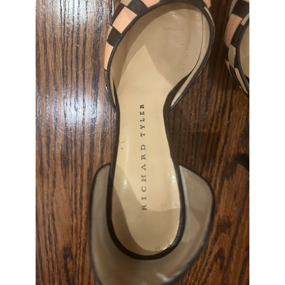 Women's Richard Tyler Heels Size 36.5 Brown and Peach - Picture 3 of 9